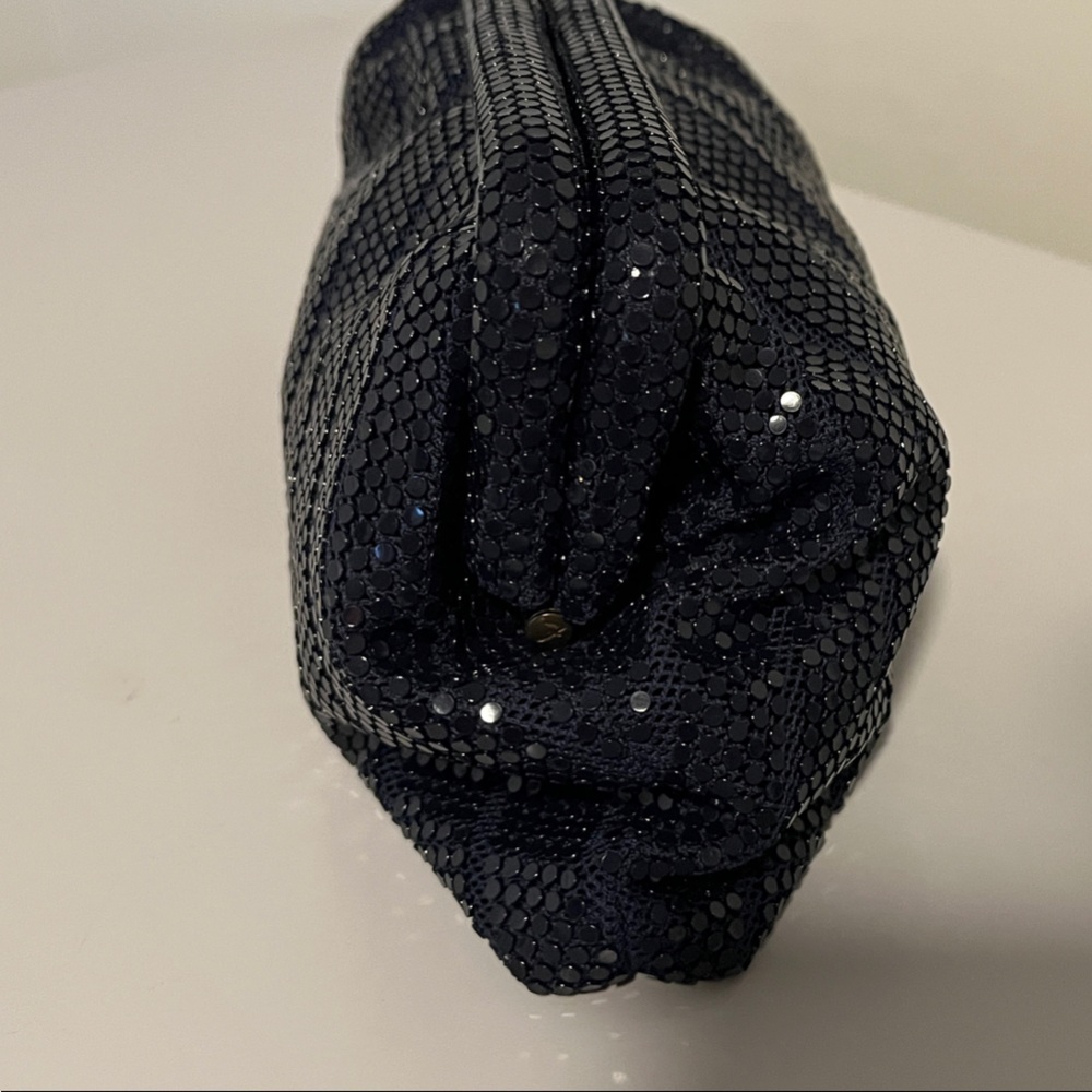 Navy Sequin Clutch